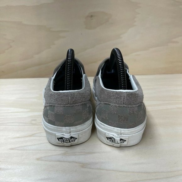 Vans Off The Wall Womens 721356 Low Top Gray White Slip On Shoes Size W 8.5 M 7 - Picture 7 of 9